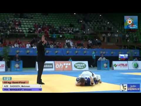 Judo 2013 European Championships Juniors: Sadigov (AZE) - Manquest (FRA) [-55kg] semi-final