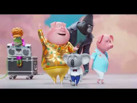 Sing 2 trailer moment with confetti and crowd, underscoring soundtrack’s chart success
