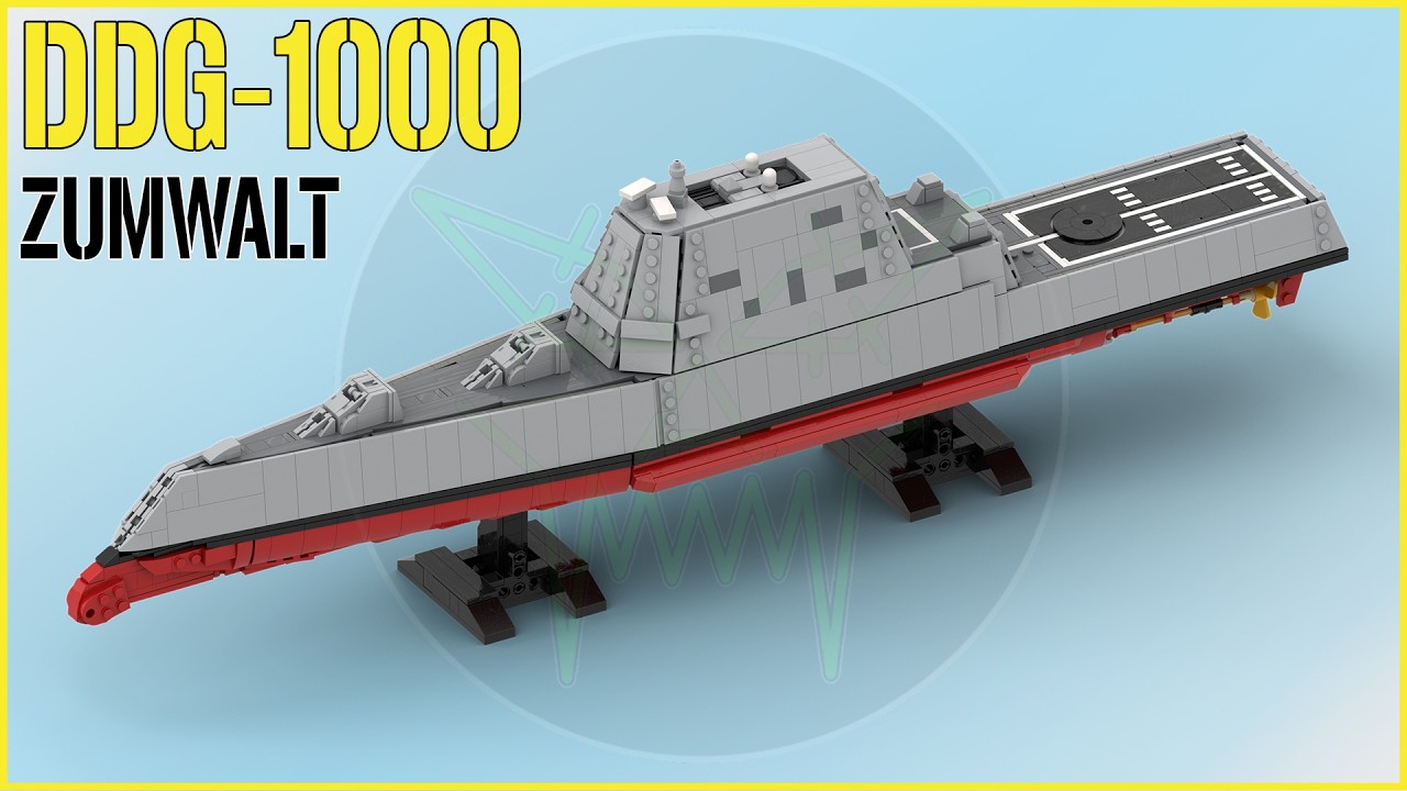 I Built the DDG-1000 ZUMWALT in LEGO at 1:300 Scale - Full Review!