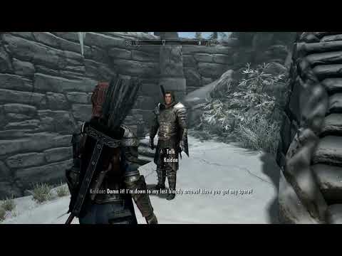 Kaidan is down to his last bloody arrows! | SKYRIM