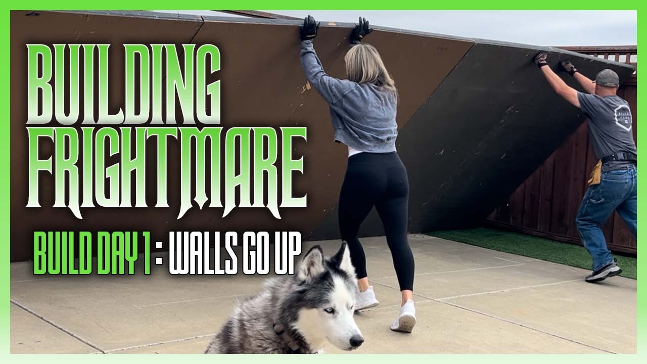 Building a Haunted House - Frightmare Home Haunt 💀 2025 Build Day 1 #hauntedhouse #build #fyp