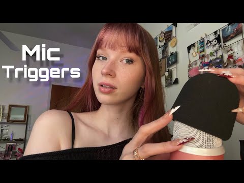ASMR 𖦹 BRAIN MELTING Fast & Aggressive Mic Scratching w/ XL Nails (Bare, Foam, + Fluffy Mic)