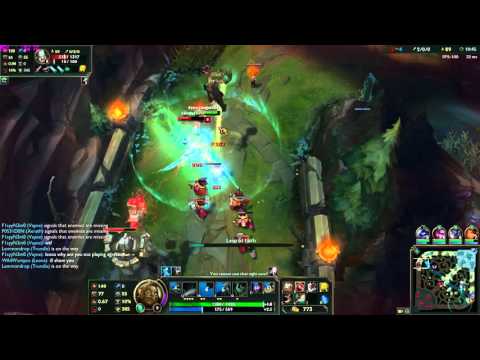 League of Legends - GypsyDanger454 - Illaoi VS Tryndamere - QUADRA KILL!! Top Lane S6.6
