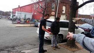 Boy chugging dip spit