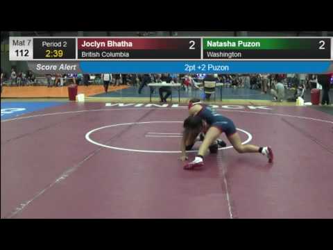 504 Junior Women 112 117 Mat 7 Joclyn Bhatha British Columbia Natasha Puzon Washington 2115111009