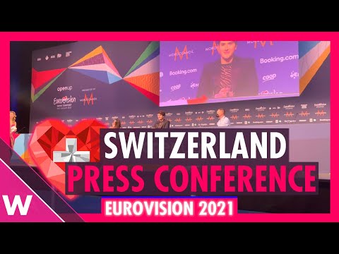 Switzerland Gjon's Tears: Semi Final 2 Qualifiers Press Conference at Eurovision 2021