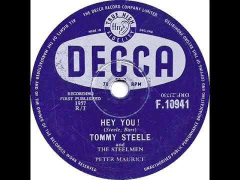 UK New Entry 1957 (159a) Tommy Steele & The Steelmen - Hey You!