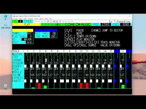 【MIDI】1 カモンミュージック RCM-PC98 + Roland CM-64 ミュージックデモ 1 タイトル：HIWAY