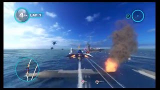 Sonic& All Stars Racing Transformed Carrier Zone as Metal Sonic