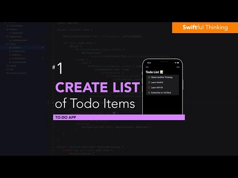 Create a List of Todo items in SwiftUI | Todo List #1