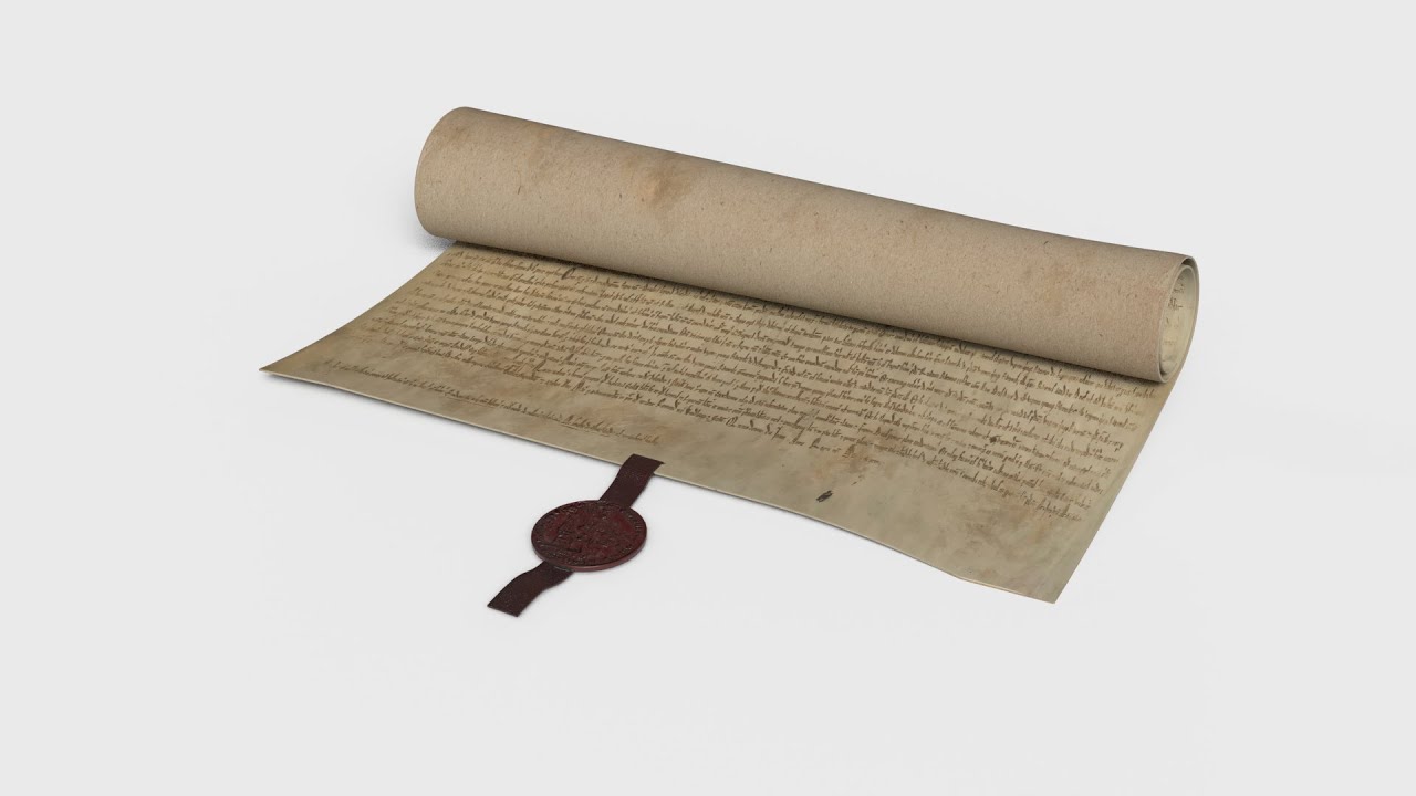 Magna Carta Scroll 3D Model