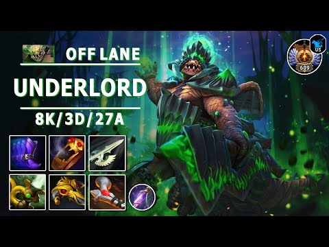 Underlord Off Lane | 7.31b | Great Utility with New Ult (Fiend's Gate) | Dota 2 Immortal Gameplay