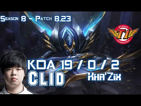 SKT T1 Clid KHA'ZIX vs ELISE Jungle - Patch 8.23 KR Ranked