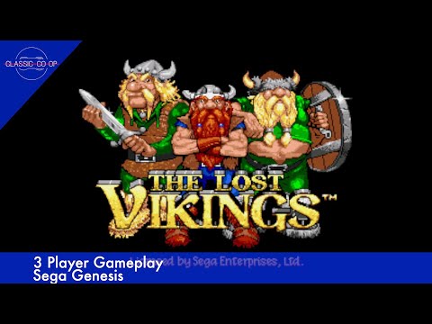 The Lost Vikings | 3 Player Co-op Gameplay | Sega Genesis