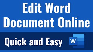 Edit Word Document Online Quick and Easy