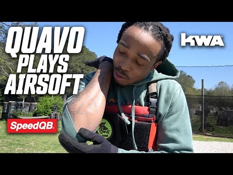 Quavo plays airsoft with Offset and friends. Private party with Deemoe, KWA at Power Ops 🇺🇸