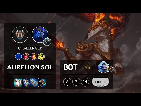Aurelion Sol Bot vs Ashe - EUW Challenger Patch 10.19