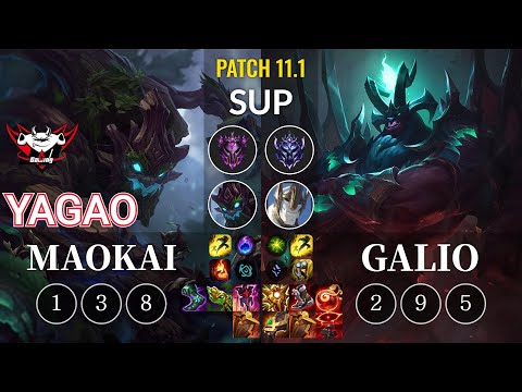 JDG Yagao Maokai vs Galio Sup - KR Patch 11.1
