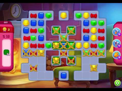 HomeScapes Level 661 no boosters (18 moves)