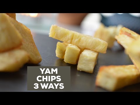 HOW TO FRY YAM CHIPS PERFECTLY // CRUNCHY & FLUFFY✔️ Ghana Street Food
