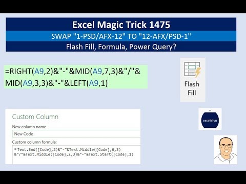 Highline Excel 2013 Class Video 29 Flash Fill Extract Combine Insert Reverse Data 25 Example