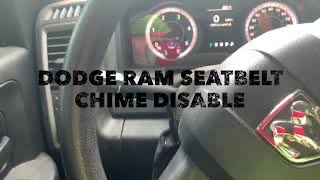 Turn off seatbelt chime on dodge ram trucks 2009-2018