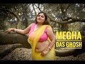 MEGHA DAS GHOSH IN YELLOW TRANSPARENT SAREE WITH PINK BLOUSE VIDEO BONG FASHION VLOG 2024
