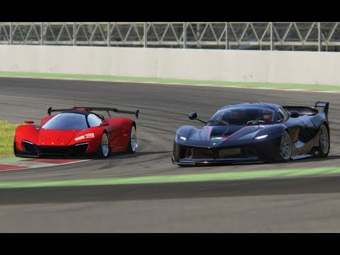 Battle Ferrari Xezri Concept vs Ferrari FXX-K at Circuit Barcelona-Catalunya
