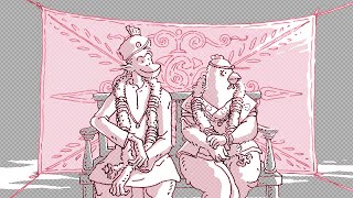 An illustrated Konkani Folk Song- Kunkda Mankdak Vardik ( Hen and Monkey's Wedding)