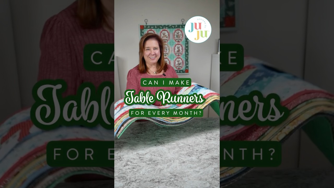Modular Table Runners for EVERY month of the year 🤯 #machineembroidery #tablerunner #inthehoop