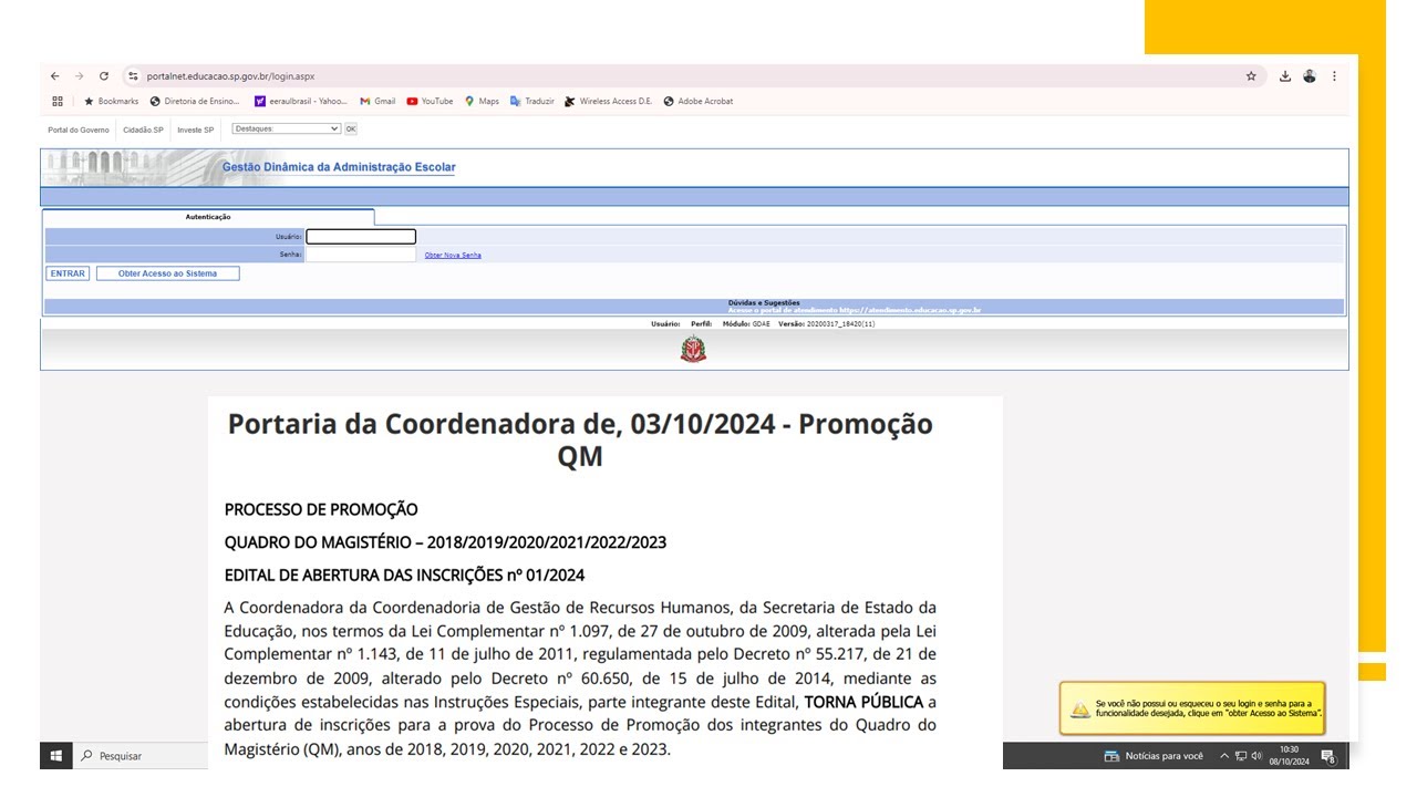 INSCRIÇÃO PROMOÇÃO QM