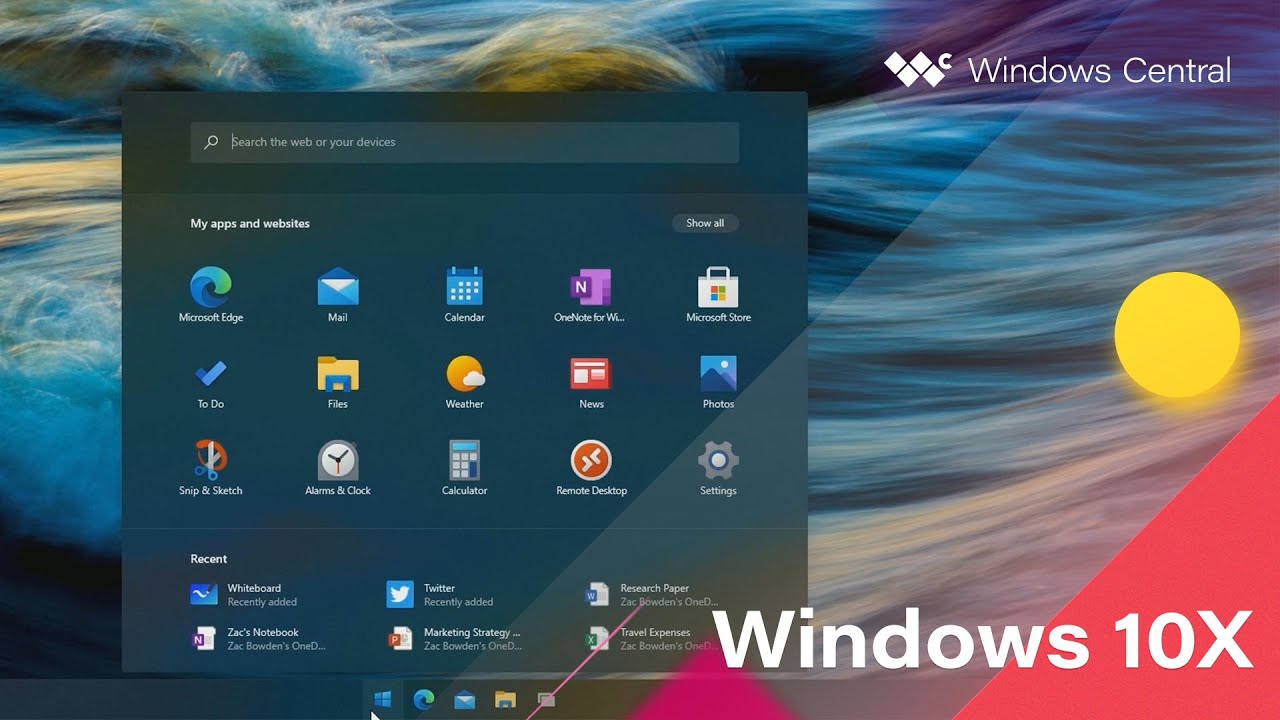 Windows 10X single-screen PC demo - YouTube
