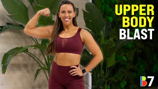 At Home Toned Arms Workout! 30 Minute Dumbbell Upper Body Flex For All Fitness Levels!
