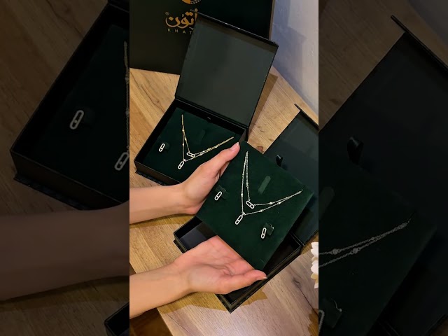 طقم شوكر سلسال وحلق مزين بالزركون تصميم ذهبي