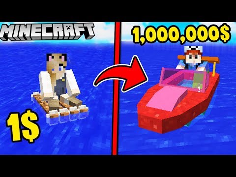 MINECRAFT - ŁÓDKA ZA 1$ VS ŁÓDKA ZA 1,000,000$ | Vito i Bella