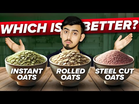 Three types of oats 🔥 | Steel cut oats vs Rolled oats vs Instant oats | Different types of oats ?