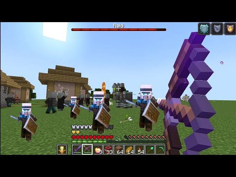 Xzino Craft - CRAZY hardcore raid with guard villagers! 🤯 #minecraft