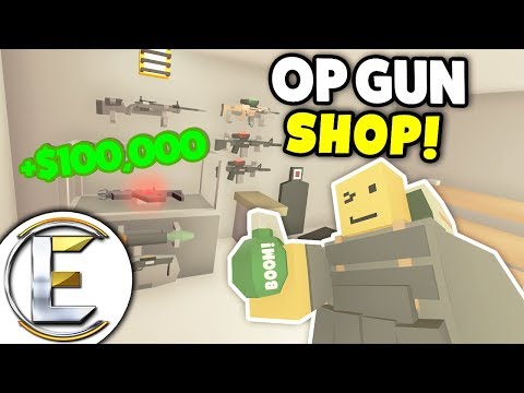 OP GUN SHOP! - Unturned Shop Roleplay (Overpowered Weapons Are Hard To Handle Made So Much Money!)