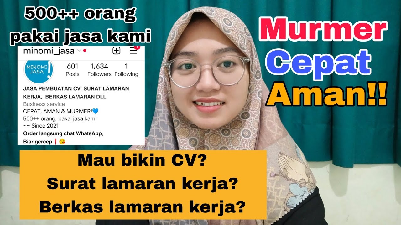 Jasa pembuatan CV kreatif, ATS, surat lamaran kerja, berkas lamaran kerja, dll. ❗