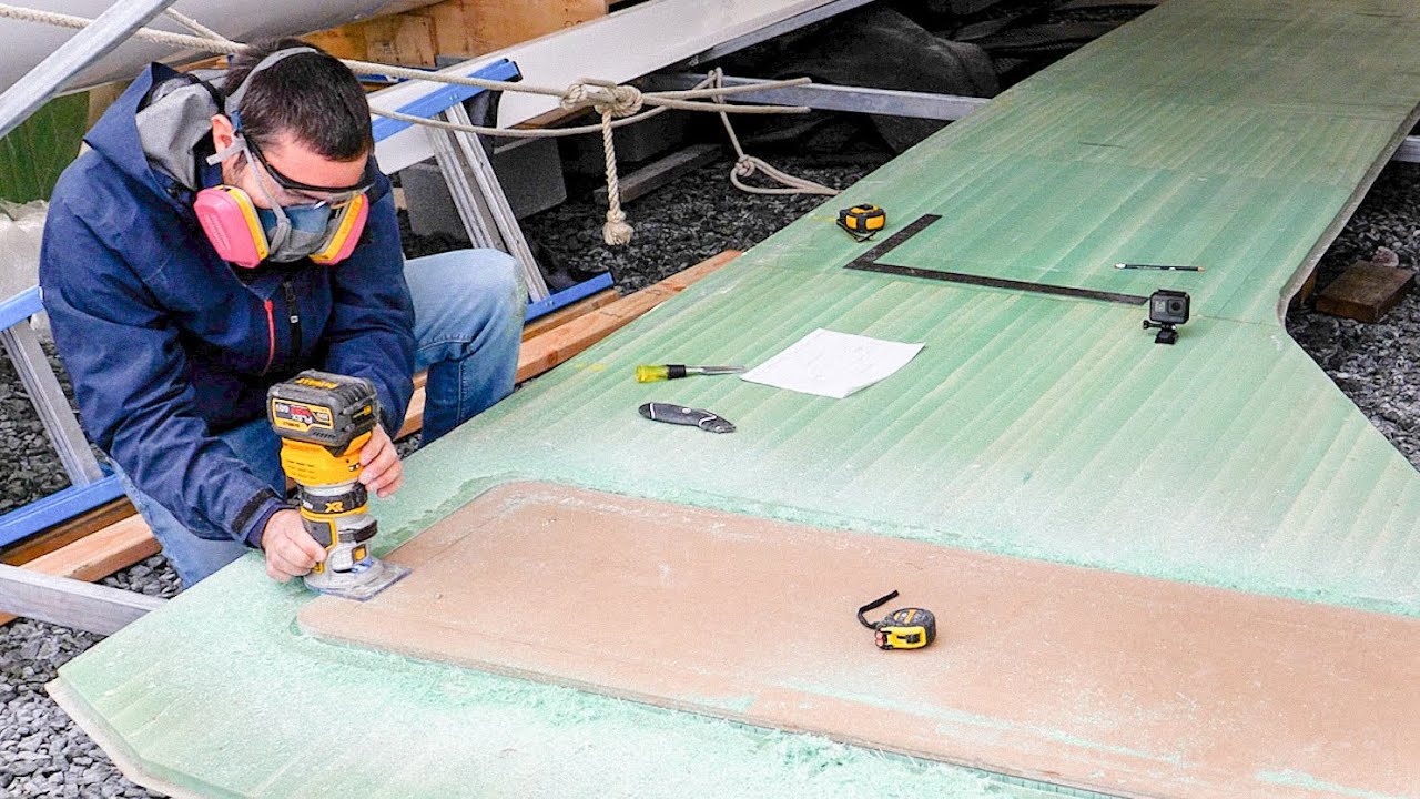 CATAMARAN BUILD - Routing Perfectly Matching Bulkhead Doors (MJ Sailing - Ep 184)