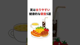 【衝撃】実は太りやすい健康的な朝食 5選 #雑学 #豆知識 #健康雑学 #健康習慣