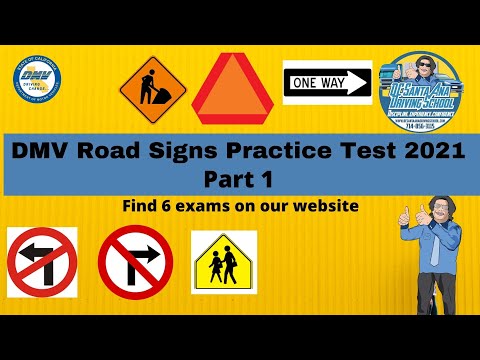 DMV road sign practice test