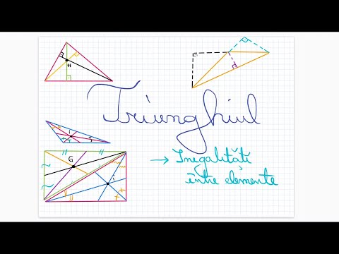 Triunghiul: Inegalitati intre elemente - Clasa a VI-a