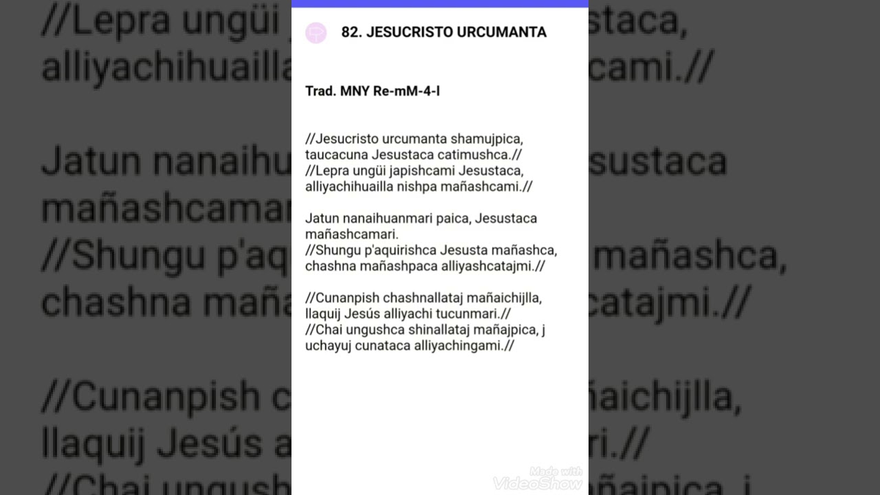 Imagen Jesucristo Urcumanta Shamujpi - Coro León de Judá Imagen Jesucristo Urcumanta Shamujpi - Coro León de Judá