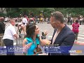 Todd Interviews Actor Recording Artist Laura Marano At The 2023 NYC Pride March