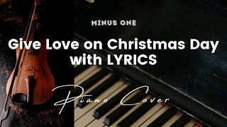Give Love on Christmas Day by Jackson 5 - Key of C - Karaoke - Minus One with LYRICS - Piano cover