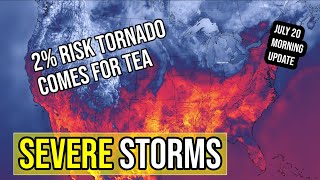 Severe Thunderstorm Outlook - 2% tornado chance for 99.9% of OH - July 20