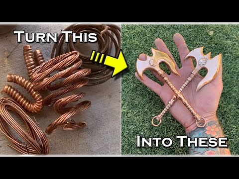 Casting A MINI Copper Darius Axe From League Of Legends(X2) - Turn Scrap Copper Into Art