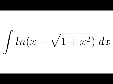 Integral of ln(x+sqrt(1+x^2)) (by parts)