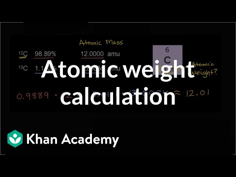 Calculating atomic weight | Chemistry | Khan Academy